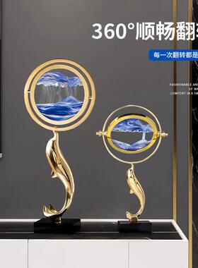 正品流沙画装饰客厅高级摆轻奢2高入户玄档关高端大气上件档次乔