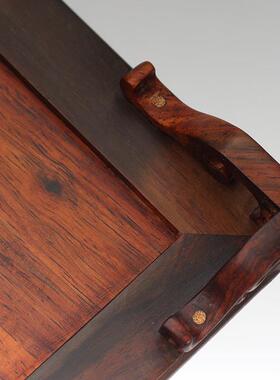 红木独板大红酸枝长方形明式底座花瓶奇石实木底座微型摆件盆景架