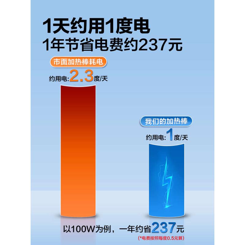 创宁加热棒加温加热器温水位低电小型鱼缸棒乌龟自动迷你恒温加器 - 图2