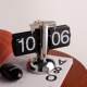 Creative Internet celebrity mechanical automatic page-turning clock digital table clock clock entrance clock living room simple ornaments table