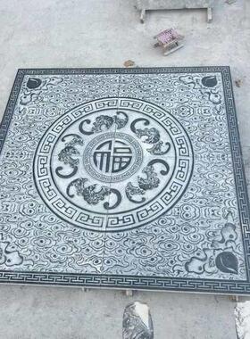 青石地雕浮雕壁画照壁仿古地砖雕花中式庭院缕空样式