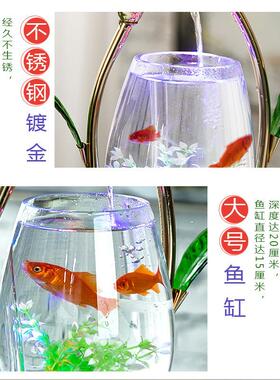 家居鱼缸客厅流水器电视柜小摆件陶瓷喷泉办公室桌面创意开业礼物