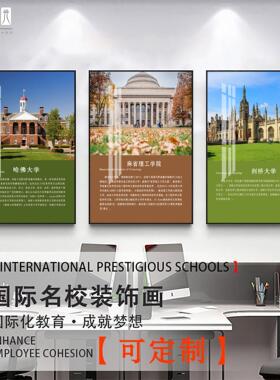 世界名校985简介大学励志挂画教室补习班装饰画海报挂图墙贴