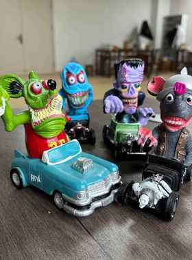 万圣节跨境新款大嘴怪奇特树脂装饰摆件居家创意个性外星人怪兽