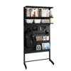 .Vertical perforated board storage rack floor-standing punch-free modern simple iron wall storage computer desk book