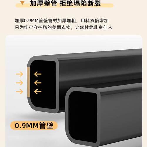 转角衣帽架家用卧室洞洞板金属挂衣架步入式衣柜开放式落地置物架 - 图3