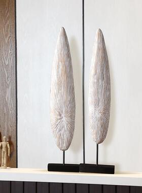 抽象艺术入户玄关摆件竖高客厅电视柜酒柜高级轻奢创意家居装饰品