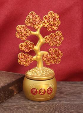 2026摇钱树转转招财摆件发财树葫芦合金摆件合金转转摆件解压小摆