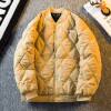 Kuraishi Kazuki trendy brand diamond-shaped cotton jacket for men in autumn and winter plus velvet retro Japanese style casual baseball collar warm jacket