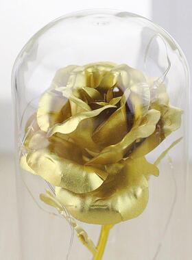 新款直销仿金箔玫瑰永生花玫瑰花玫瑰花情人节创意礼品
