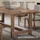 Double reading large board study full length table solid wood study desk workbench home Nordic living room simple large
