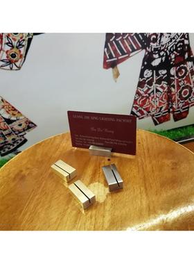 铜之梦 黄铜/不锈钢复古名片座 卡片照片支架 咖啡蛋糕价格牌底座