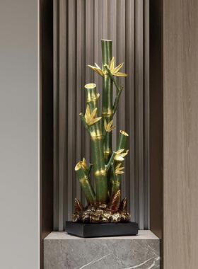 办公室装修高山流水落地式财富假山大型摆件客厅入口壁龛屏风艺术