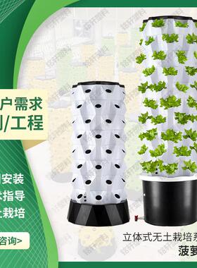 气雾栽培菠萝塔PVC室内水培蔬菜种植系统立柱无土栽培多层菠萝塔