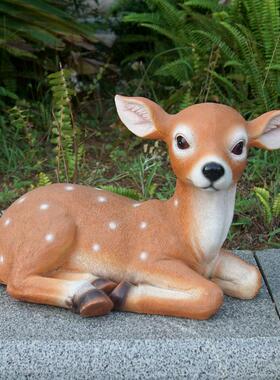 庭院子小花园布置小梅脂花鹿摆件装饰户外阳台院园艺杂FBJ-MHL1货