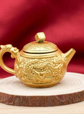 大号龙凤转转旋转沙金装饰摆件