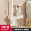Bathroom toilet brush rack wall-mounted toilet cleaning soft brush toilet cup punch-free rack storage
