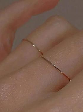 Ring 2 sets热卖爆款极细素圈简约戒指2件套ins冷淡风学生尾戒