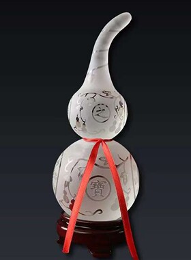 白水晶葫芦摆件琉璃葫芦横梁压顶挂件家居客厅大小装饰品工艺品摆