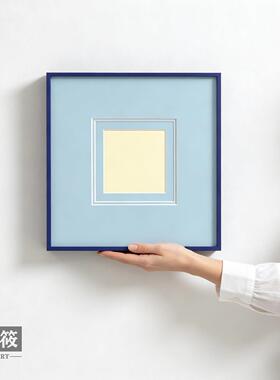 东筱ART蓝色多巴胺相框小众艺术挂画日系插画儿童房装饰画可定制