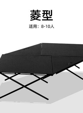 Areffa铝板桌组合可折叠轻便可折叠黑色野营多功能版面是