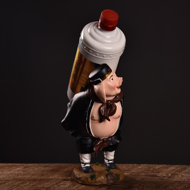 创意二师兄JDO游中式红酒架简约猪八戒公家仔西记人物酒柜摆居件 - 图0