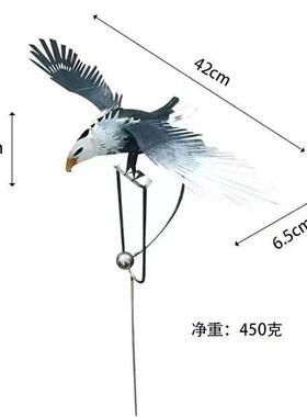 跨境立站新品铁艺猫头老鹰户外独0001庭装饰花园工艺鹰品摆院件