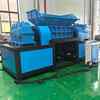 Large double-shaft shredder bicycle gas tank tire plastic powerful crusher straw crusher chassis