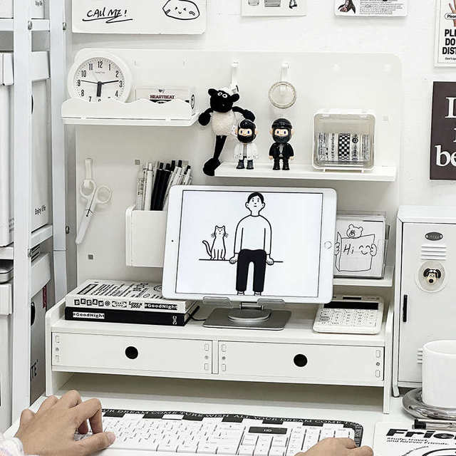 New hole plate storage rack desktop storage box student dormitory desk stationery storage rack office workstation complete