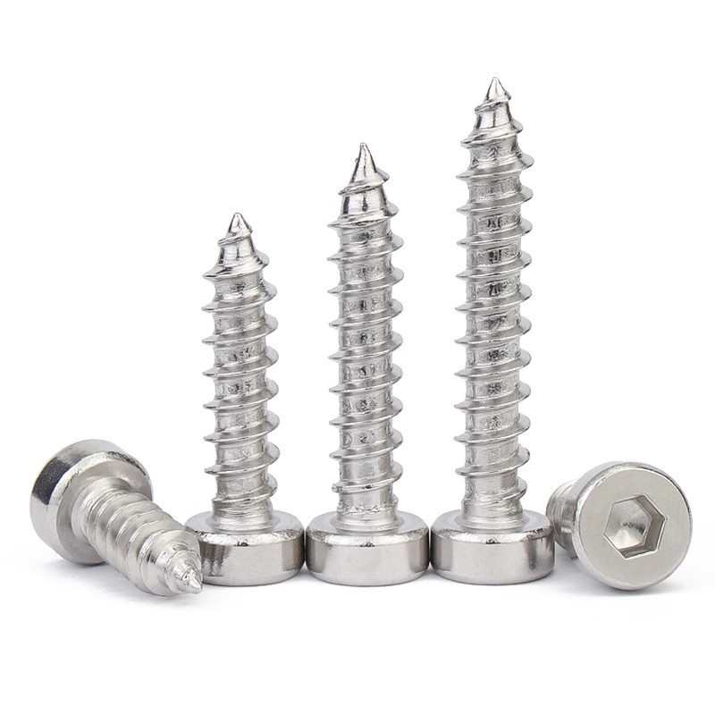 内六角7984薄木螺钉现货圆柱m2螺丝不锈钢攻速-自头m10304发自攻 - 图0