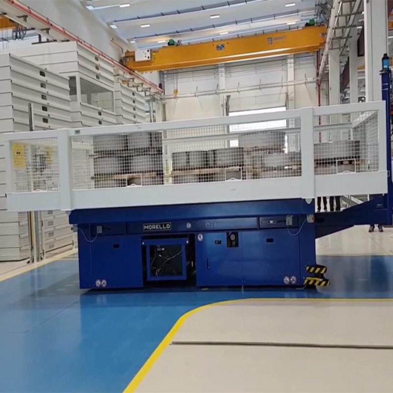 AGV intelligent handling trolley drives large-load flatbed logistics transport trolley heavy-duty conveying agv floor truck