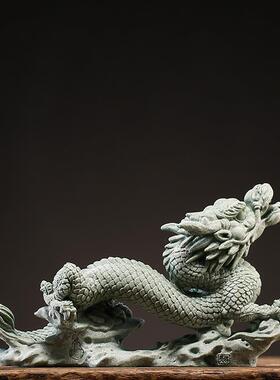 国潮风龙腾万里茶宠茶玩摆件创意生肖龙招财客厅桌面酒柜造景装饰