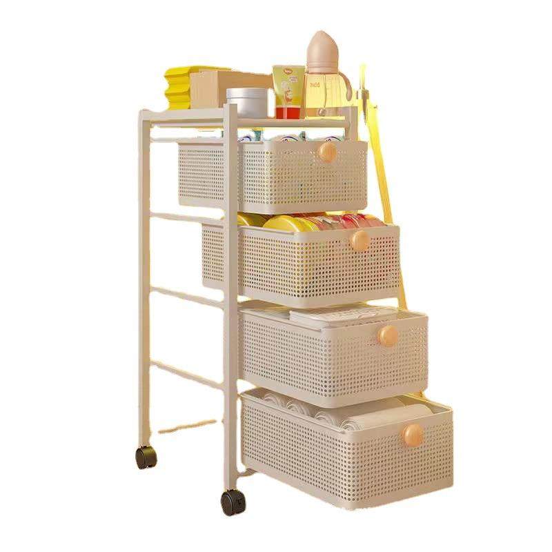 免安装厨房多层蔬菜收纳落地储物柜夹缝多功能抽屉式抽拉置物架,淘宝优惠券,粉丝福利购,淘宝优惠卷