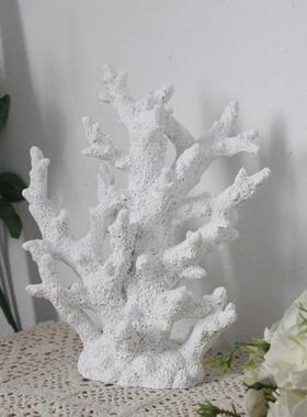 地中海海洋珊瑚摆件树脂珊瑚饰品玄关桌面装饰家居软装创意书桌