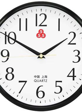 上海三五牌555石英钟电子挂钟客厅家用时尚简约小时钟表静音卧室