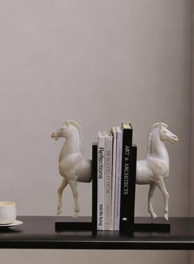 轻高档马摆件中客软厅装饰书房办公桌书SD-6015档式复古艺术感电