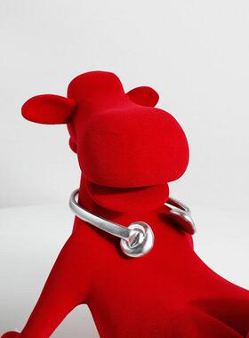 高级感植绒音乐毛驴卡通小众风桌面摆件儿童房客厅书柜软装饰品