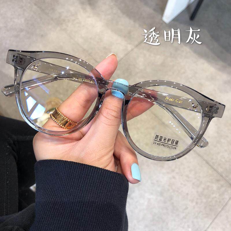 Genuine anti-radiation light glasses for women, ultra-light, round, large-frame, plain net red and blue, can be equipped with near-prescription Korean glasses
