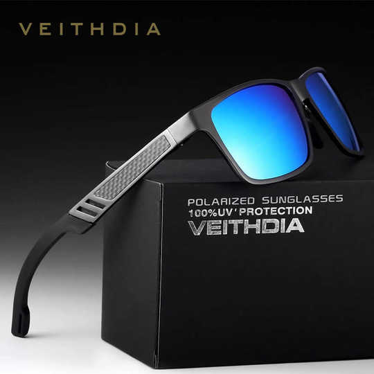 Veithdia Herren Aluminium polarisierte Männchen Sonnenbrille Spiegel