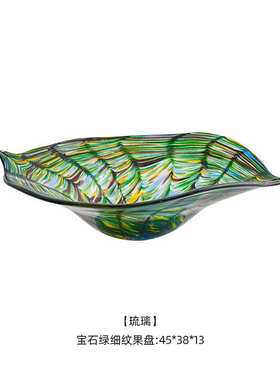 器酒店酒店样板间插花现代客厅家居摆件轻孔雀绿装饰品花瓶书房奢