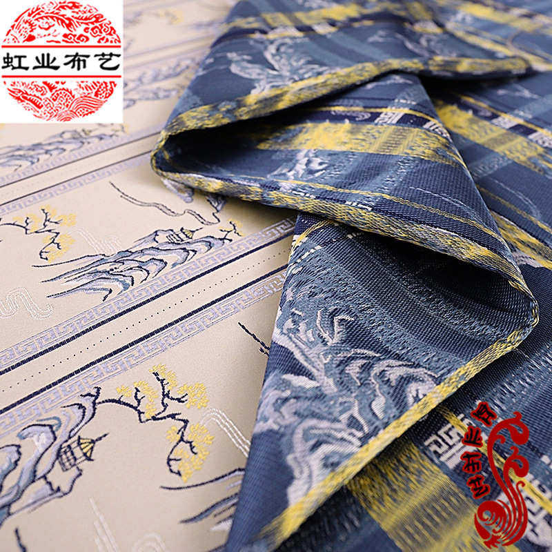 中式古典提花布料面料中国风绣花抱枕桌旗坐垫靠垫红木沙发花边布,淘宝优惠券,粉丝福利购,淘宝优惠卷