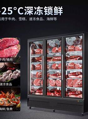 源头工厂-25℃商用深冷冷柜大容量速冻冰柜端海鲜柜立式冷冻柜