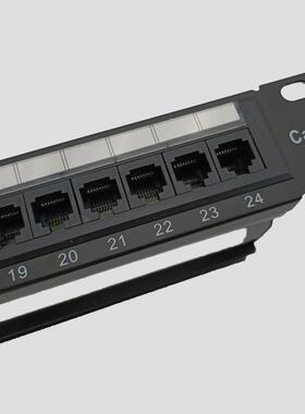 Cat6六类24口1U非屏蔽配线架Cat6非屏蔽网络配线架工厂直销