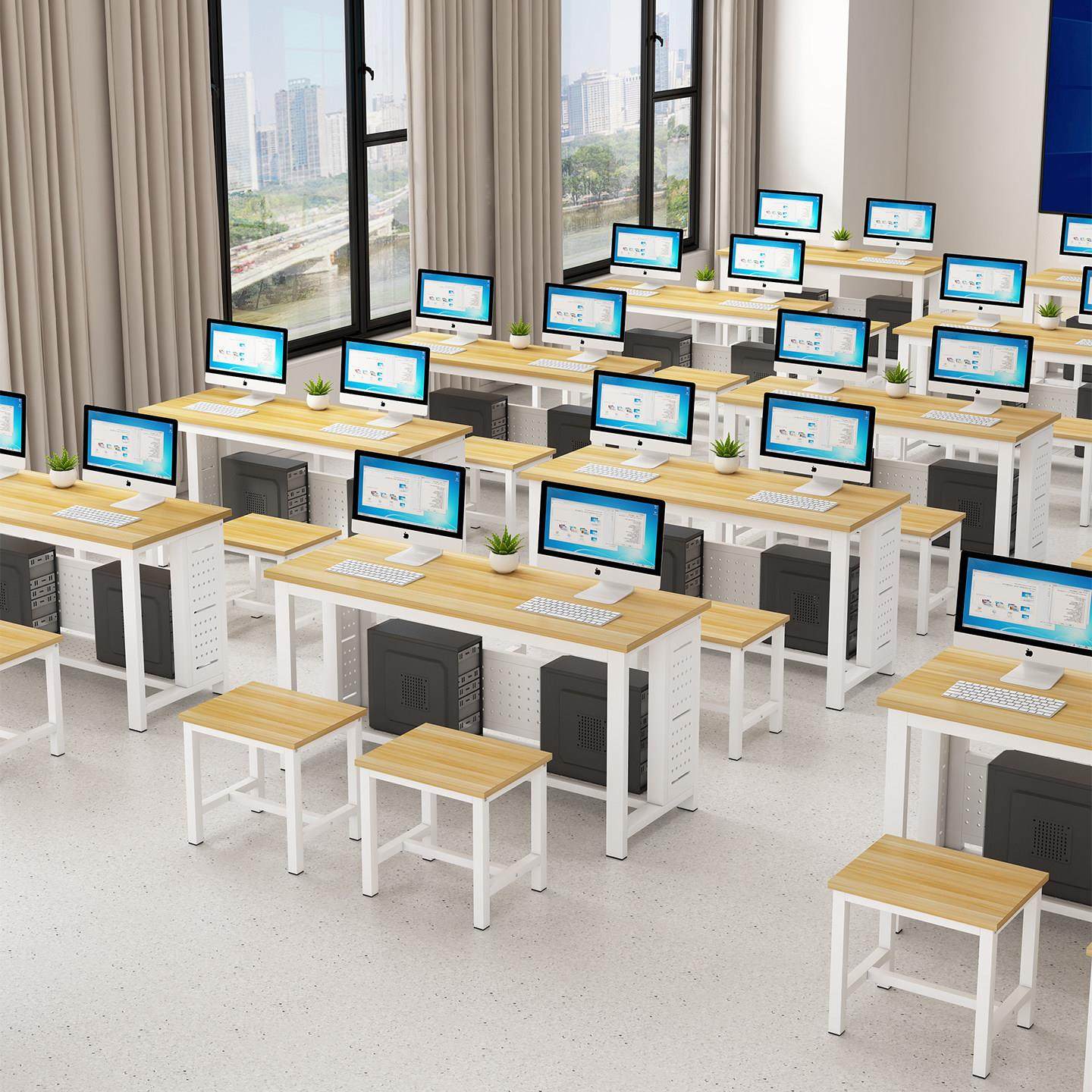 程式设计学校机房桌子微机室单双人电脑桌培训班台式简约电脑桌椅,淘宝优惠券,粉丝福利购,淘宝优惠卷