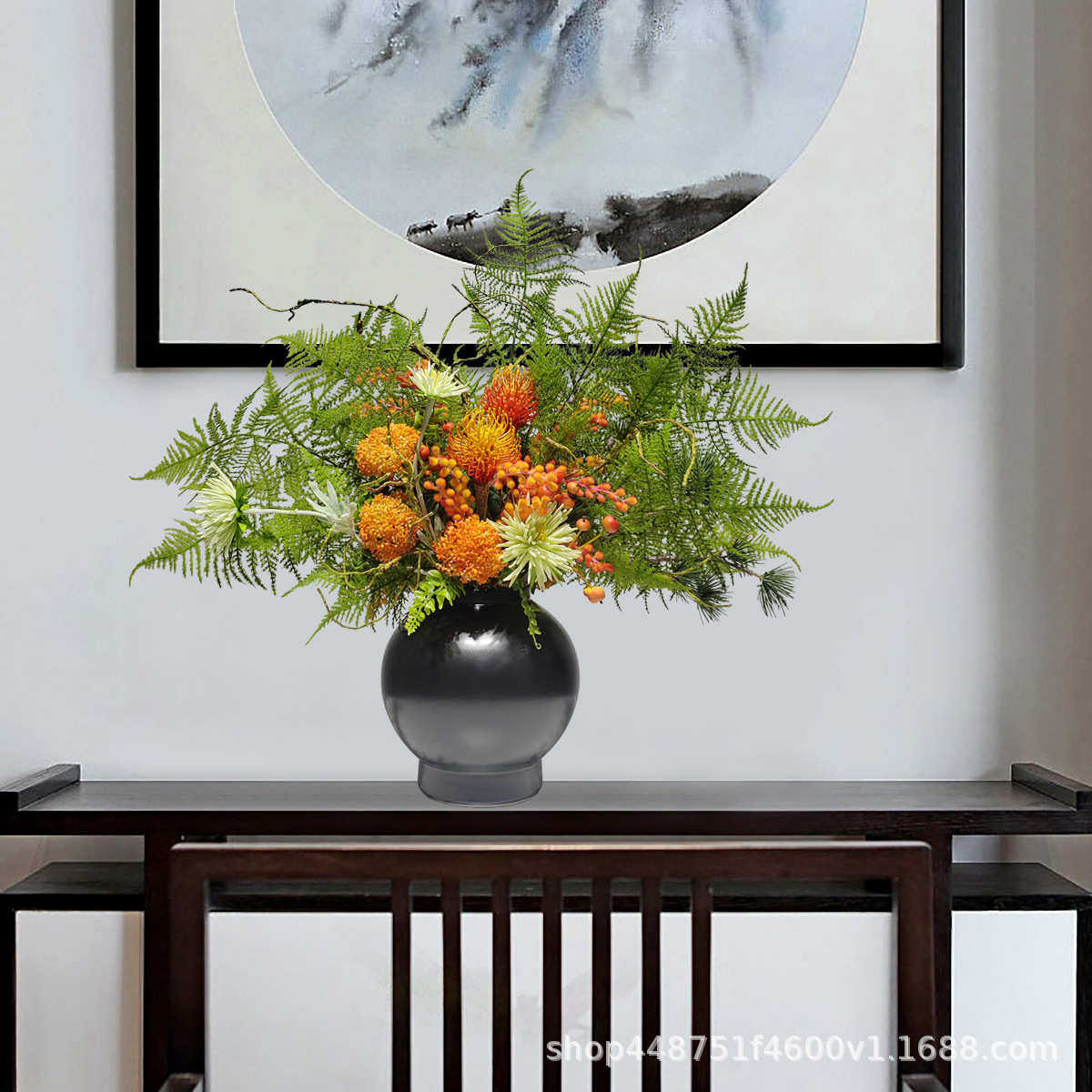 新中式仿真插花假花果子家居酒店仿真花绿植盆景植物整体软装摆件,淘宝优惠券,粉丝福利购,淘宝优惠卷