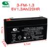 Chuangnai 6V1.3AH Kaiying battery electronic scale balance crane scale attendance machine fire host 6v3.2a12v battery