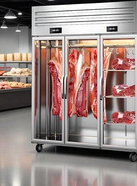 佰邦立式挂肉柜商用冷冻冷藏保鲜牛羊肉单门双门三门排酸柜展示柜