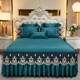 European style Tennis bed cover three-piece set single-piece bed skirt clamped cotton thickened Simmons protective cover 1.5m1.8m bed sheet set