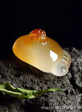 巴西冰种玉髓脚丫玉吊坠 俏色冰彩玉髓玛瑙知足常乐可爱玉石脚丫