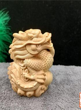 小黄杨木雕刻随身手玩手把件文玩茶把家宠车摆叶件居装GKT饰品生